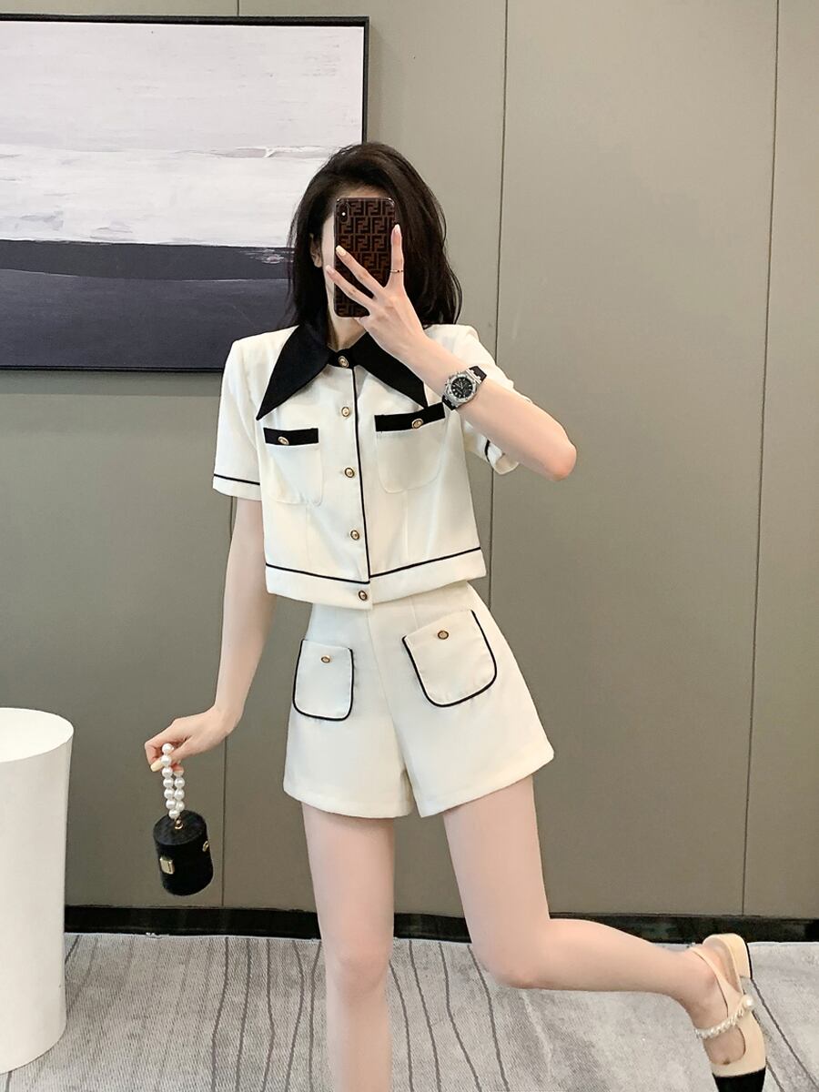 美人度アップ エレガント 絶対流行 上質 半袖Ｔシャツⅹパンツセット<S-6609>