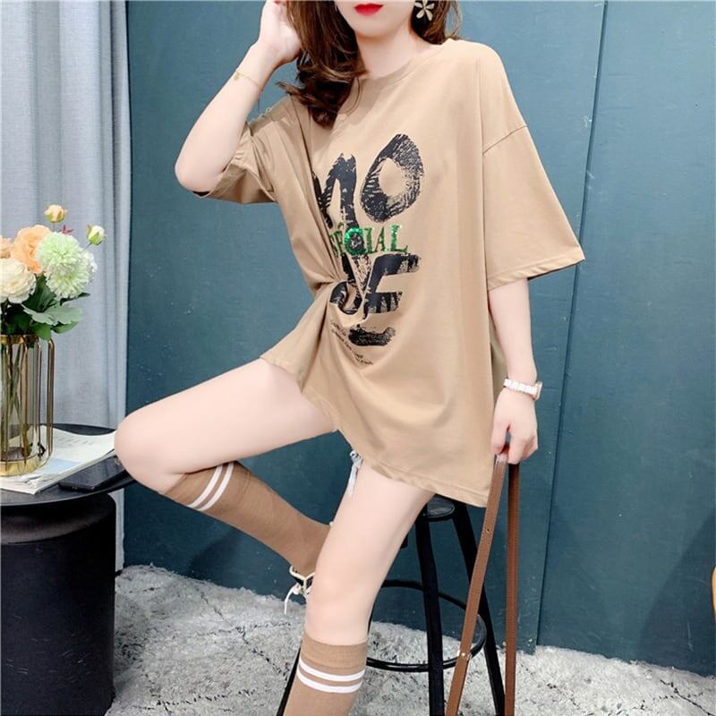 オシャレ度満点 切り替え 好感度満載 プリント Tシャツ カットソー＜S-3672＞
