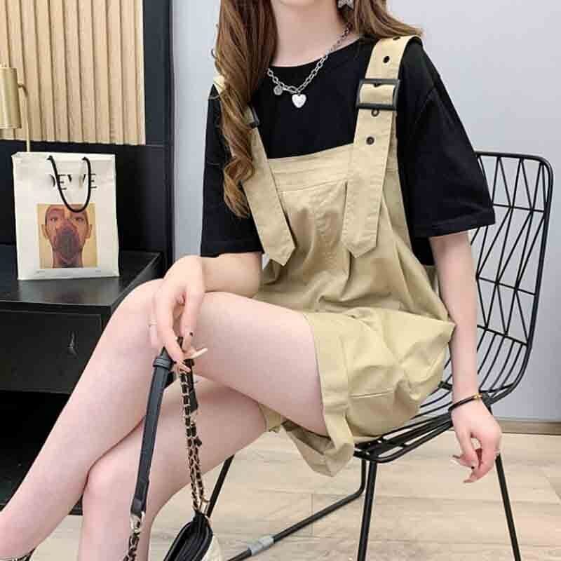 スタイリッシュ 切り替え 好感度満載 ブラウス＋サロペット セットアップ＜S-3123＞