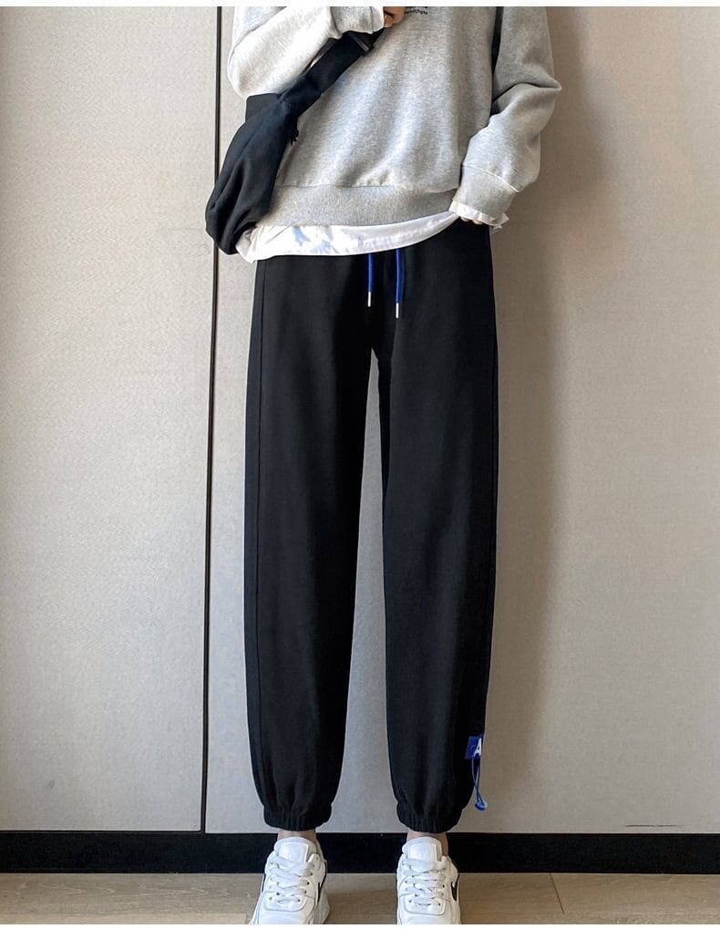 定番シンプル  スウェットジョガーパンツ二色あり <S-4134>