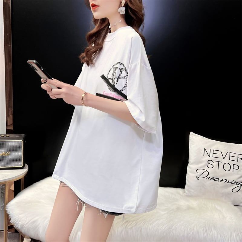 デザイン感 3色選択可 合わせやすい Tシャツ カットソー＜S-3055＞