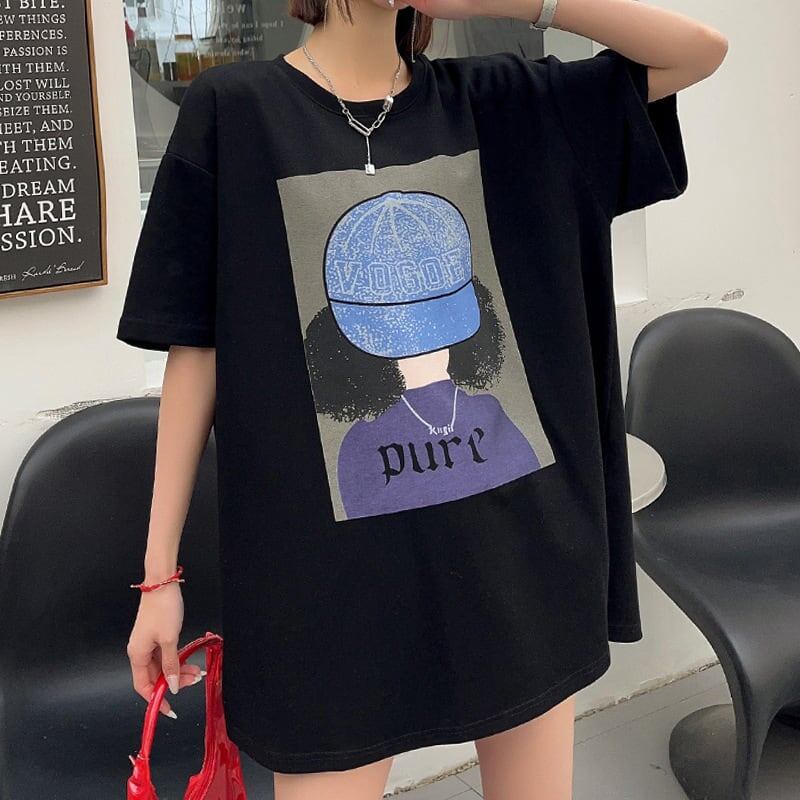 話題沸騰中 都市ファッショ 流行新作 オシャレ デザイン プリント全6色 半袖Tシャツ<S-9108>