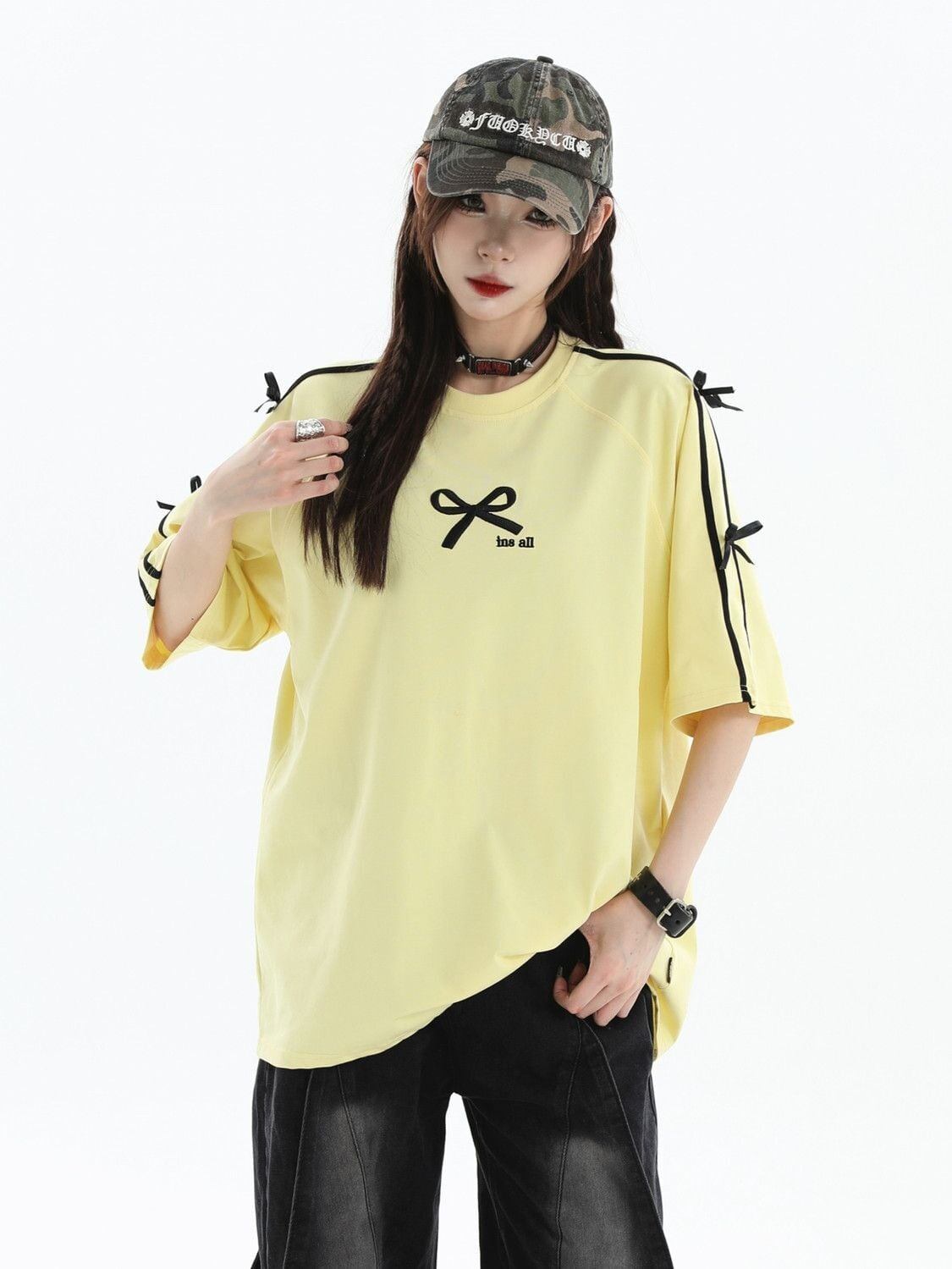 話題沸騰中 着回し力抜群 人気上昇中 カジュアル 全4色 カップル 半袖Tシャツ<S-9164>