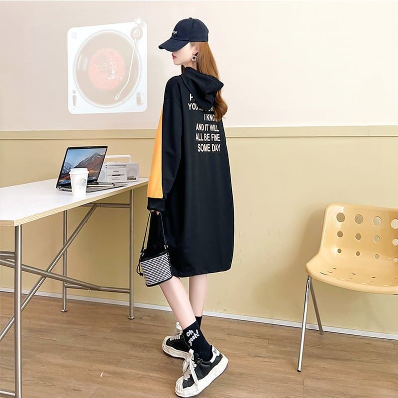 ファッション 切り替え ゆったり感アップ プリント スウェット パーカー＜S-3774＞