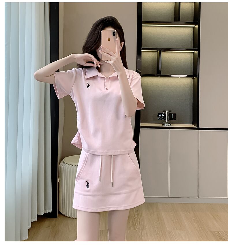 大好評 カジュアル 売り切れ必至 半袖 Tシャツ+ 短いスカート セットアップ ＜S-8967＞