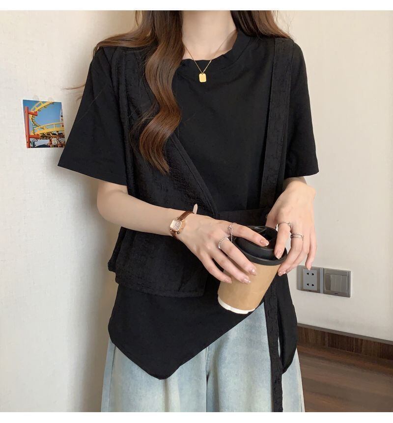 売れ筋 着回し力抜群 定番シンプル 売り切れ必至 全2色 Tシャツ <S-11999>