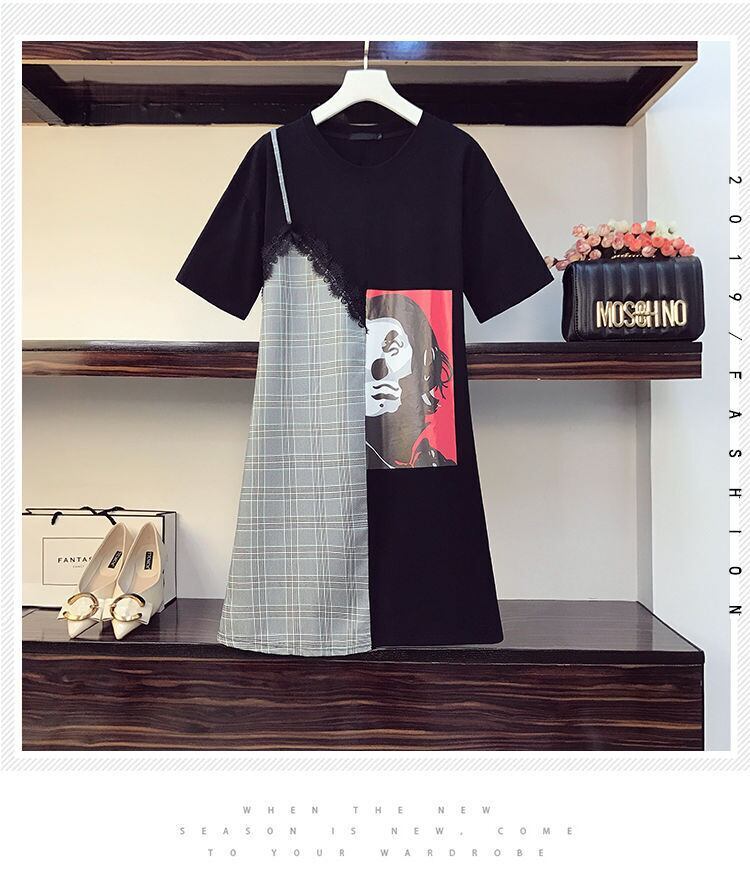 早い者勝ち カジュアル 好感度UP 半袖 Tシャツ ワンピース ＜S-11723＞