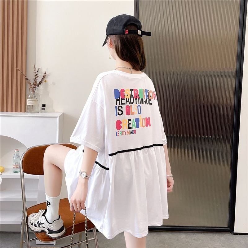 おすすめ スウィート ! 韓国系 ゆったりTシャツ半袖 全3色 <S-4943>