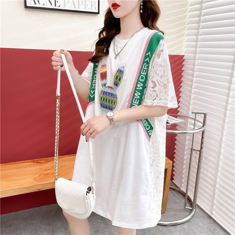 着心地抜群 プリント 女性力を高める Tシャツ カットソー＜S-3264＞