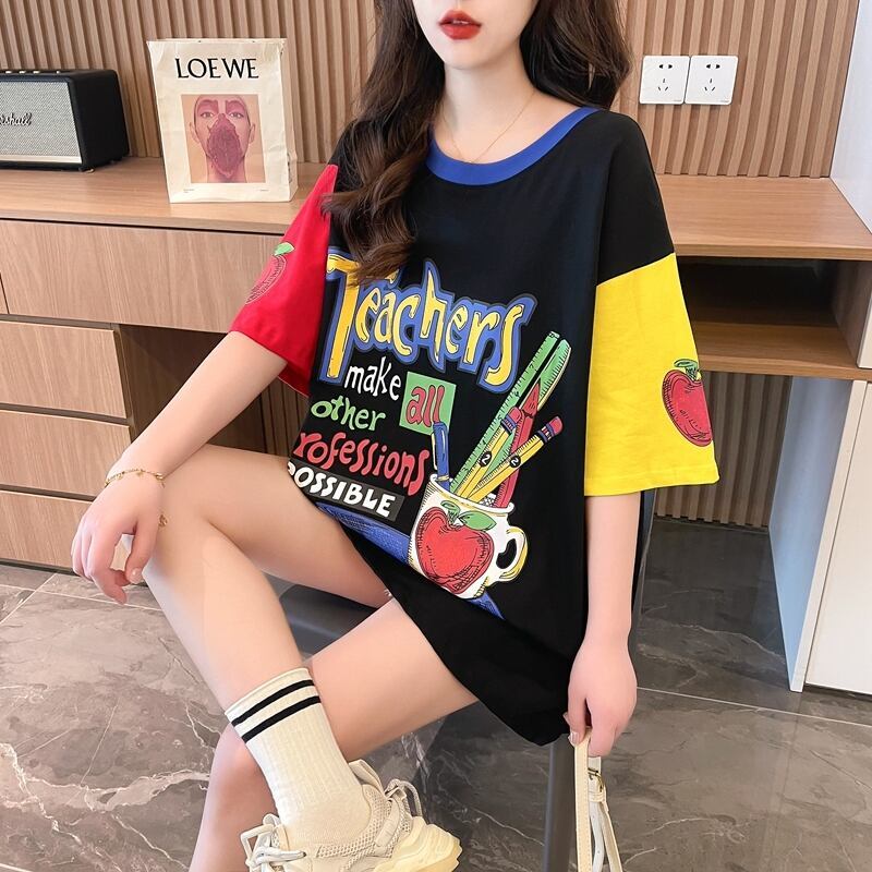 【半額！期間限定！！】カジュアル ルーズ キュート Tシャツ<S-6611>