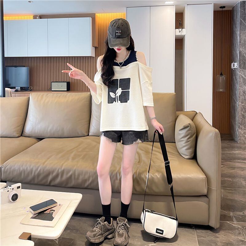 好感度100％ ラウンドネック キュート 半袖 Tシャツ ＜S-8628＞