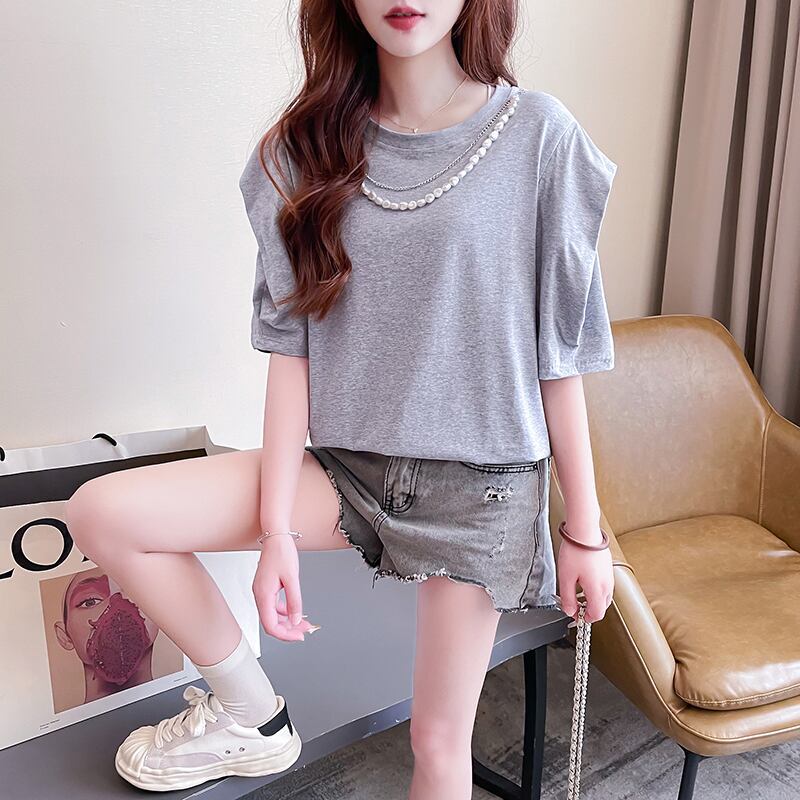 売り切れ必至 簡潔 個性派 ファッション 全3色 半袖Tシャツ<S-8514>