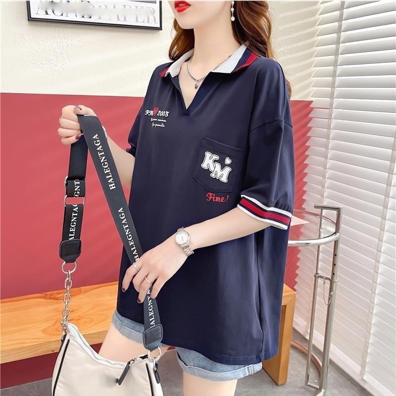 カジュアル 切り替え オシャレ度満点 プリント Tシャツ カットソー＜S-3650＞
