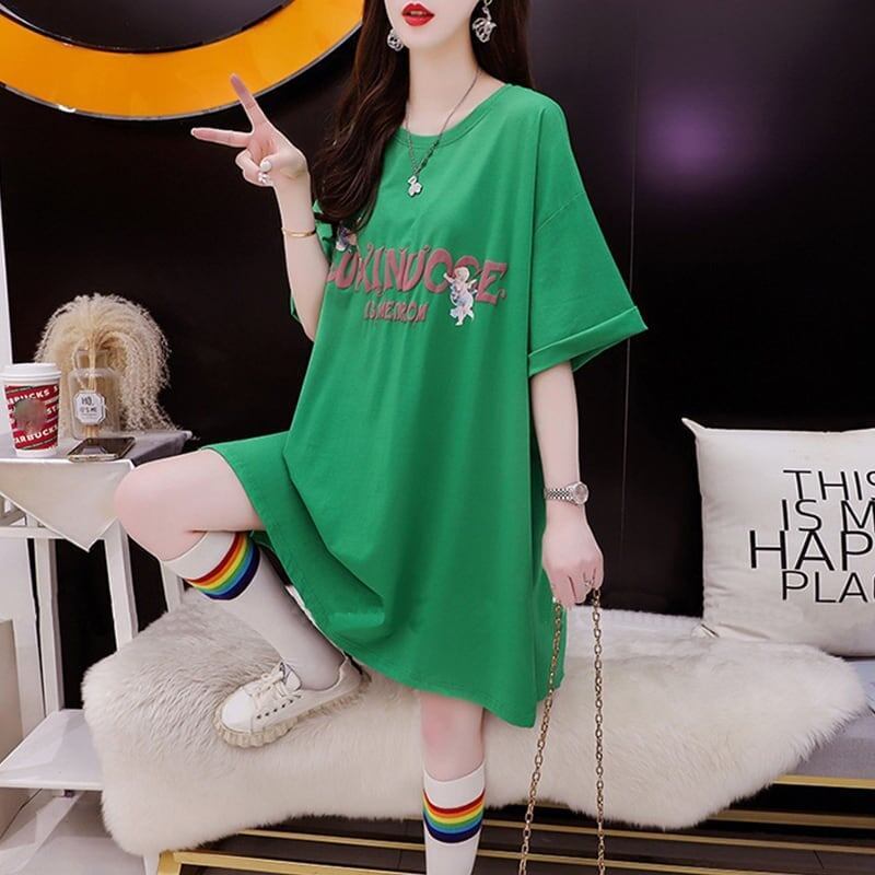 スタイリッシュ 切り替え 一目惚れ プリント Tシャツ カットソー＜S-3654＞
