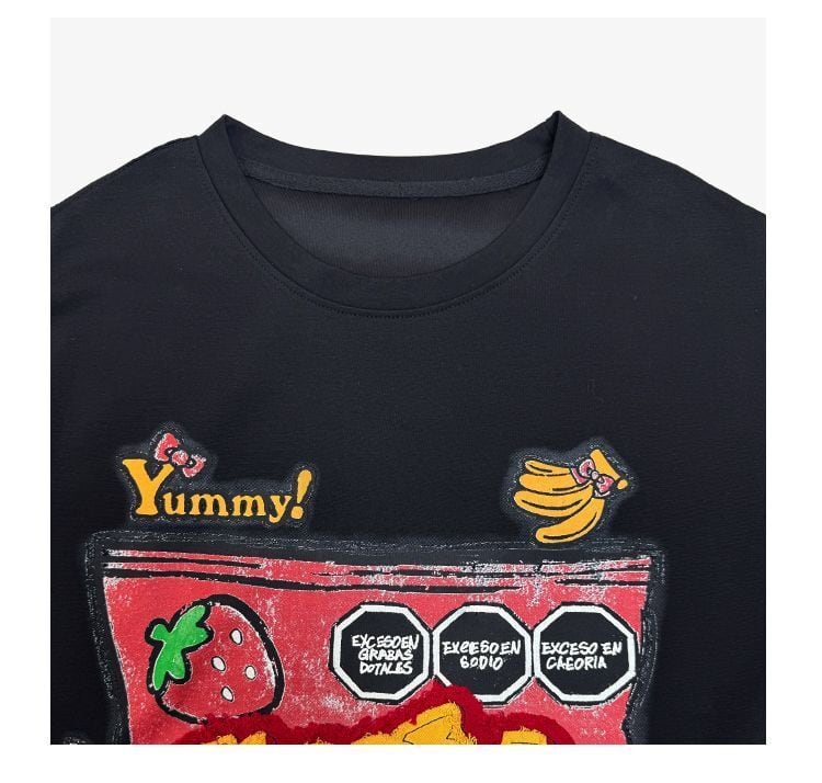 新作 プリント シンプル Tシャツ ワンピース <S-13174>