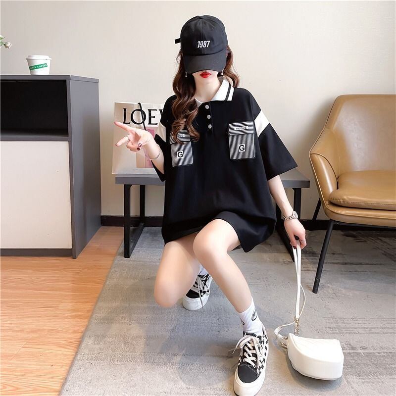 絶対流行 2色選択可 カジュアル 切り替え 半袖 Tシャツ カットソー＜S-8292＞