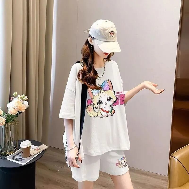 絶対欲しい カジュアル 夏に嬉しい機能付き 半袖Ｔシャツⅹパンツセット全4色<S-11268>