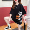 スタイリッシュ 切り替え 一目惚れ プリント Tシャツ カットソー＜S-3584＞
