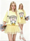 ゆったり プリント カジュアル シンプル Tシャツ S-13289