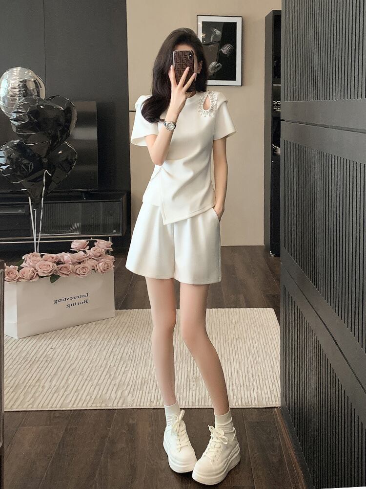 今季マストバイ 個性派 ファッション 半袖Ｔシャツⅹパンツセット<S-11568>