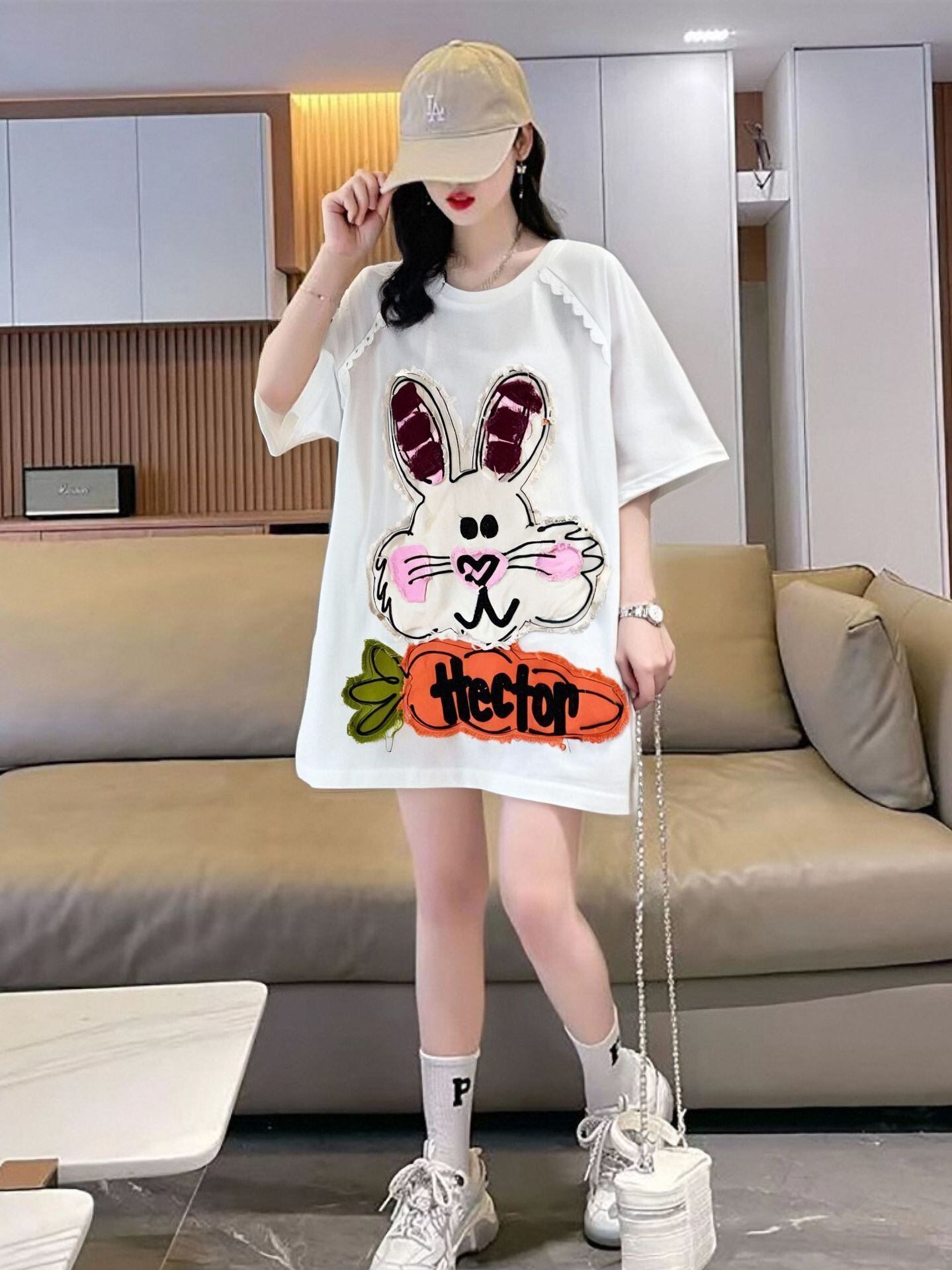 大活躍 好感度UP 海外トレンド カジュアル 全4色 半袖 Tシャツ ＜S-11096＞