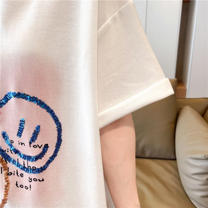 今季マストバイ スウィート 特別デザイン プリント 全2色 半袖Tシャツ<S-8538>