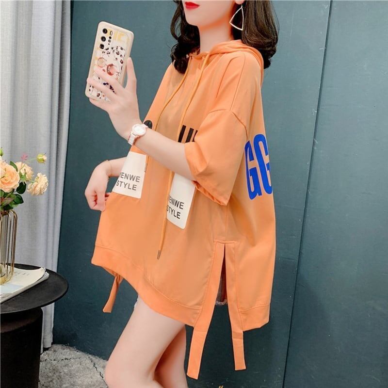 ゆったり感アップ 切り替え 美感いっぱい プリント Tシャツ カットソー＜S-3594＞