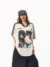 人気トレンド 通気快適 ゆったり プリント Tシャツ S-13285