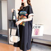 スタイリッシュ プリント 一目惚れ Tシャツ カットソー ワンピース＜S-3575＞