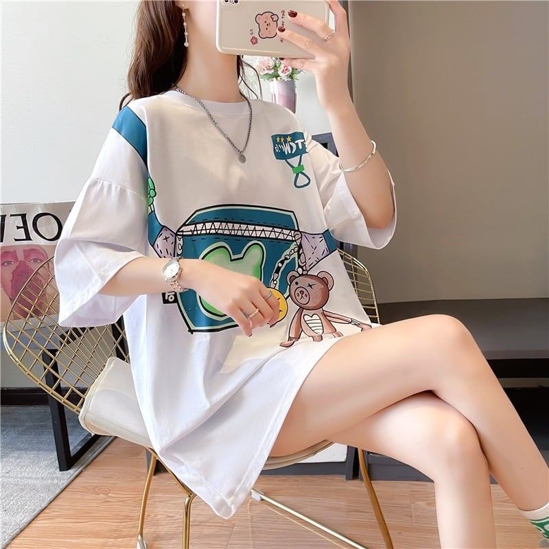 個性的なデザイン 3色選択可 一目惚れ プリント Tシャツ カットソー＜S-3062＞