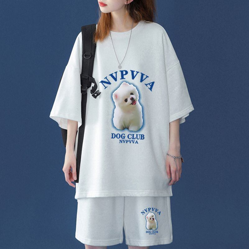 【半額セール】早い者勝ち  半袖Ｔシャツⅹパンツセット全4色 男女兼用<S-6556>