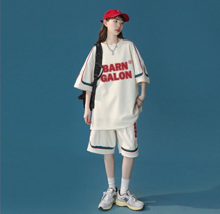 大好評 ファッション カジュアル ルーズ半袖Ｔシャツⅹパンツセット<S-6539>