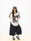 人気トレンド 通気快適 ゆったり プリント Tシャツ S-13285