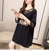 話題沸騰中 レース 大好評 透かし彫り 切り替え プリント全3色 半袖Tシャツ カットソー ＜S-8562＞