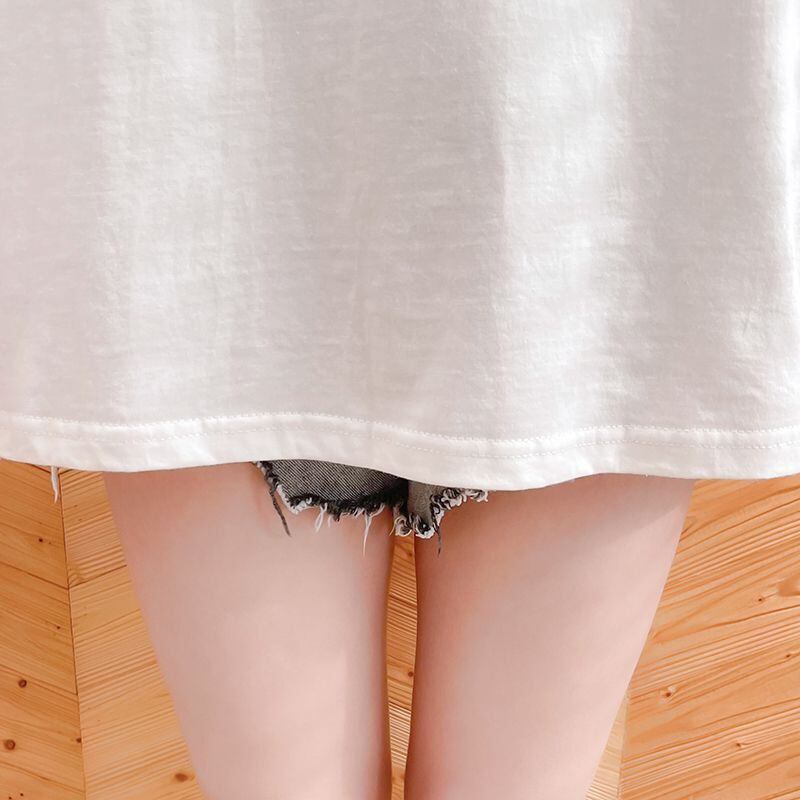 絶対欲しい キュート 定番シンプル 切り替え 全2色 半袖Tシャツ<S-8742>