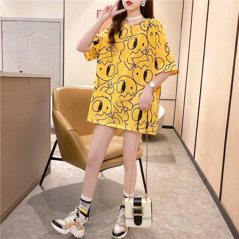 カジュアル 切り替え ファッション プリント Tシャツ カットソー＜S-3484＞