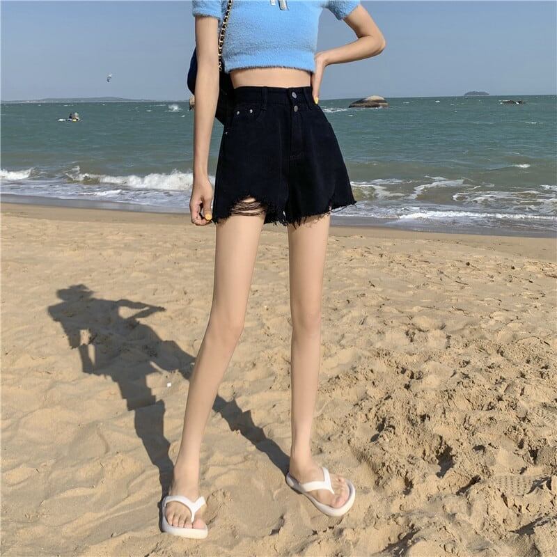 清涼感たっぷり ハイウエスト ファッション パンツ ボトムス＜S-3361＞