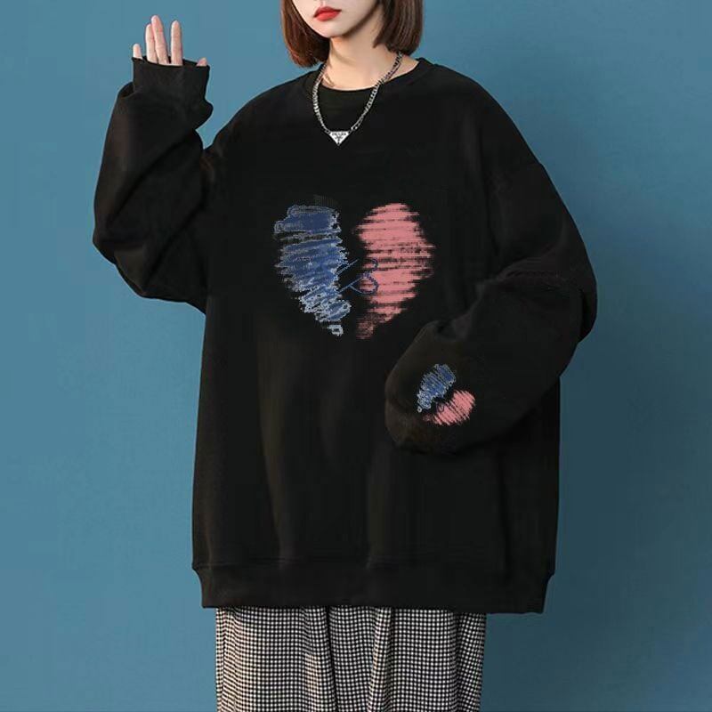 【半額！期間限定！！】超人気  プリント ゆったりスウェット全4色＜S-4968＞
