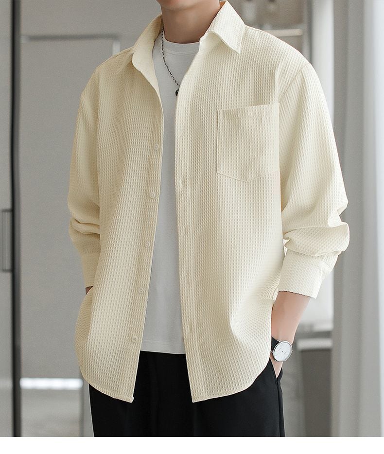 男女兼用 羽織りとしても使える ルーズ シャツ <S-13152>