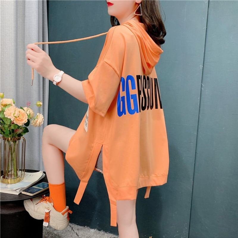 ゆったり感アップ 切り替え 美感いっぱい プリント Tシャツ カットソー＜S-3594＞