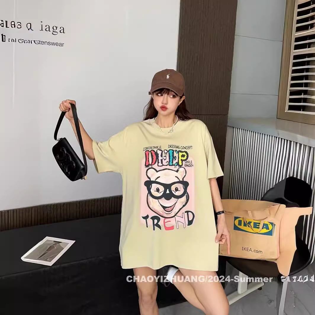 豊富な品揃え カジュアル ファッション プリント 半袖Tシャツ<S-4915>