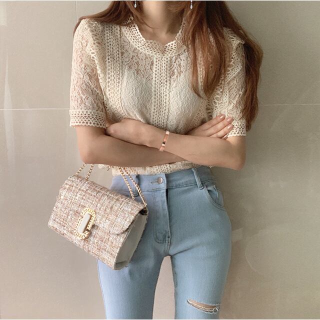 美人度アップ プリント ファッション ゆったり 全4色 半袖 Tシャツ＜S-11784＞