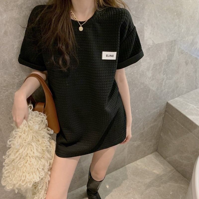 スタイリッシュ ラウンドネック 一目惚れ Tシャツ カットソー＜S-2982＞