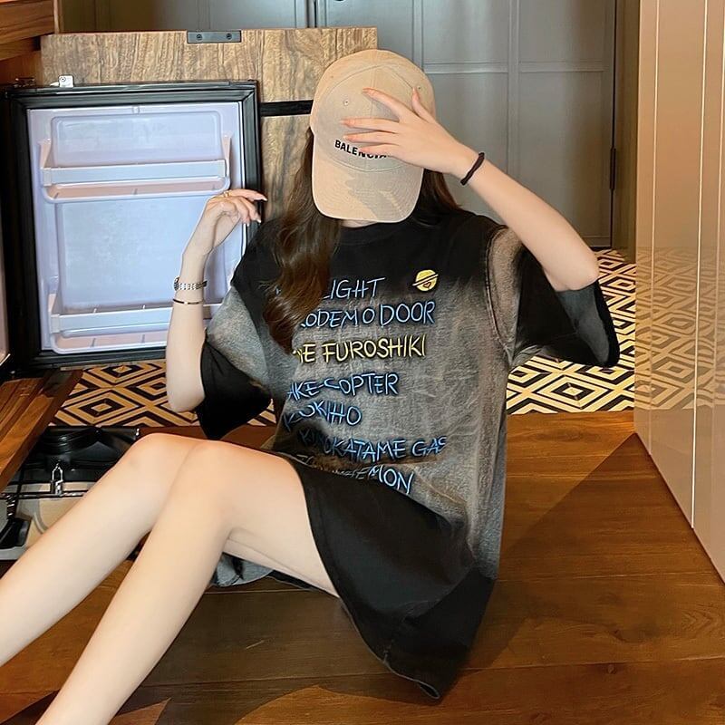 ファッション アルファベット カジュアル Tシャツ カットソー＜S-3092＞