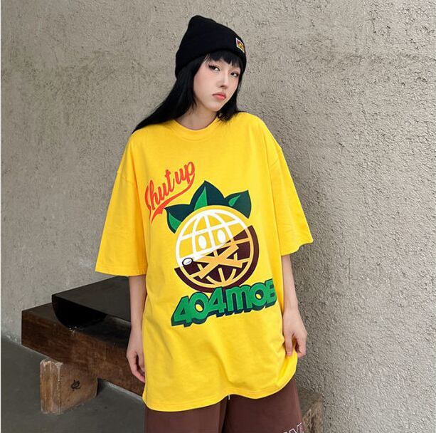 話題沸騰中 おしゃれ度高め 活躍する優秀アイテム プリント 半袖 Tシャツ <S-9325>