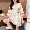 超人気 プリント ロゴ ゆったり 3色 半袖Tシャツ＜S-8348＞