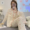 新商品 着心地良い 柔らかくて優しい印象 4種選択 トップス+パンツセット パジャマ<S-9130>
