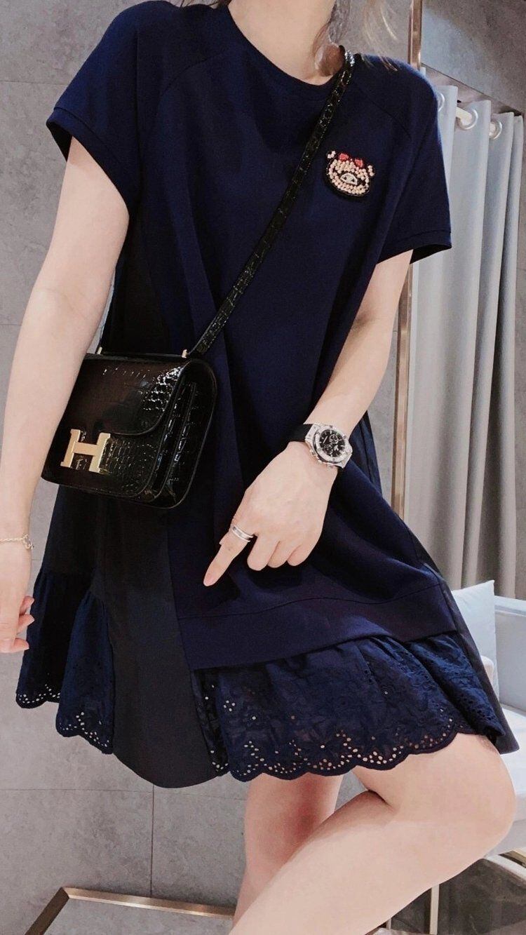 定番シンプル 美人度アップ 今季マストバイ デザイン性抜群 2色選択可 ワンピース<S-11355>