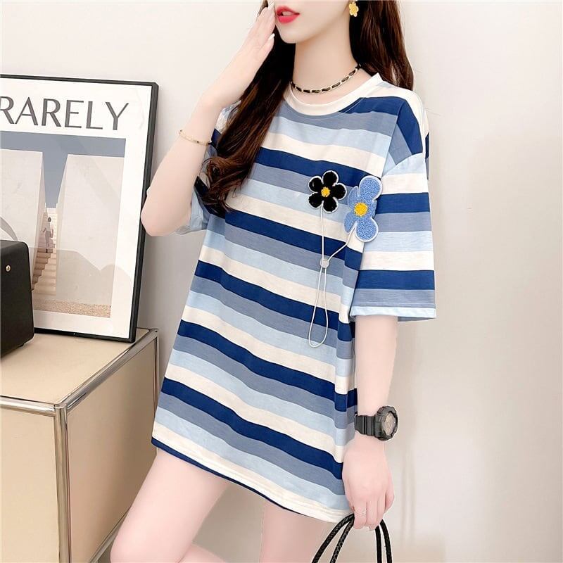 オシャレ度満点 プリント 美感いっぱい Tシャツ カットソー＜S-3296＞
