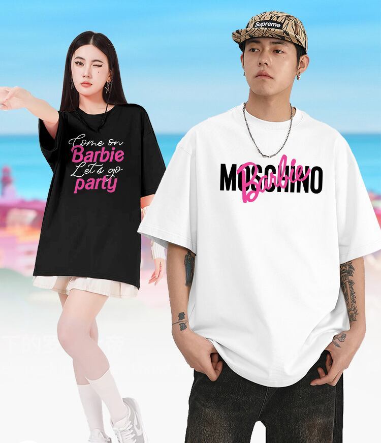 絶対流行 カジュアル 早い者勝ち ルーズ プリント全3色 2種選択可 男女兼用 半袖Tシャツ<S-9030>